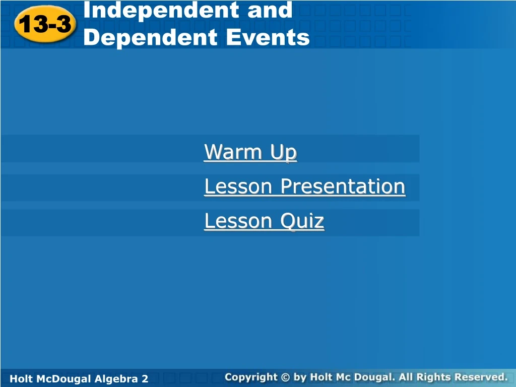 independent and dependent events