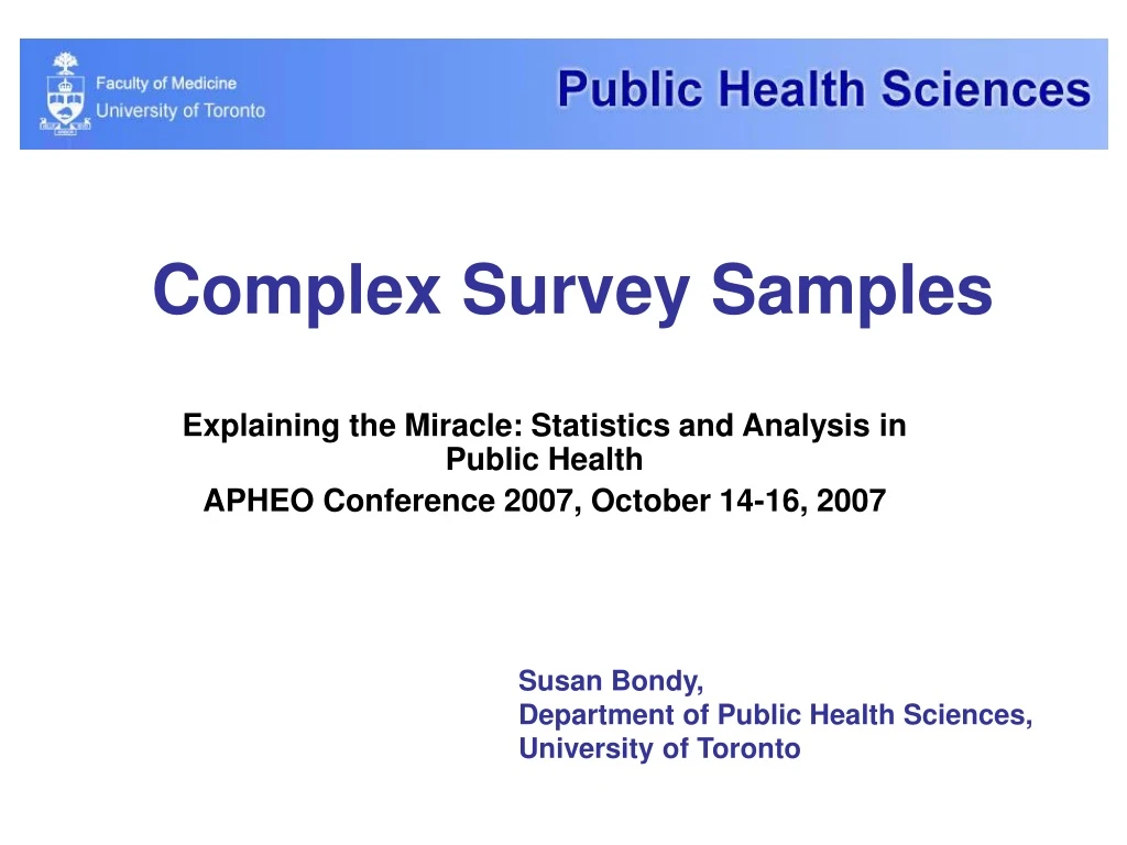 complex survey samples