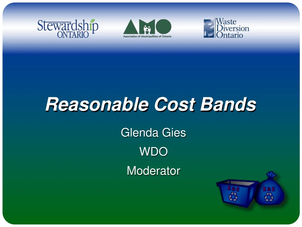 reasonable cost bands