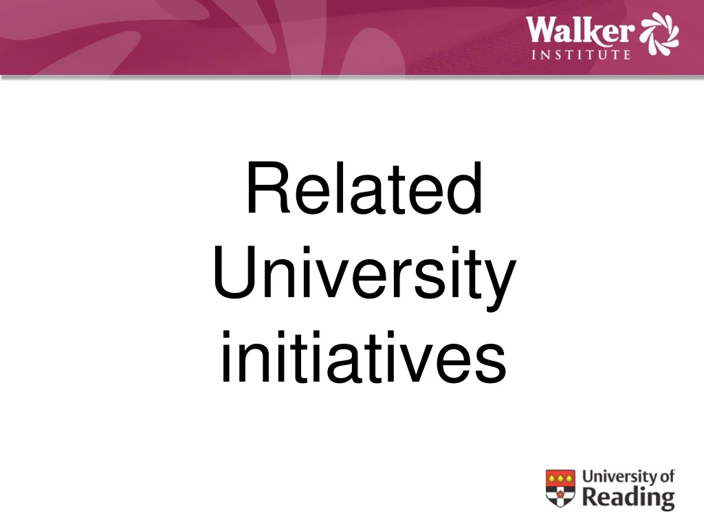 related university initiatives