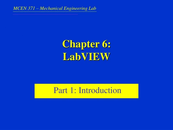 Chapter 6:  LabVIEW