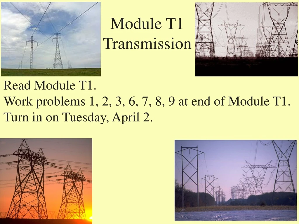 module t1 transmission