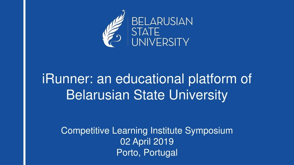 irunner an educational platform of belarusian state university