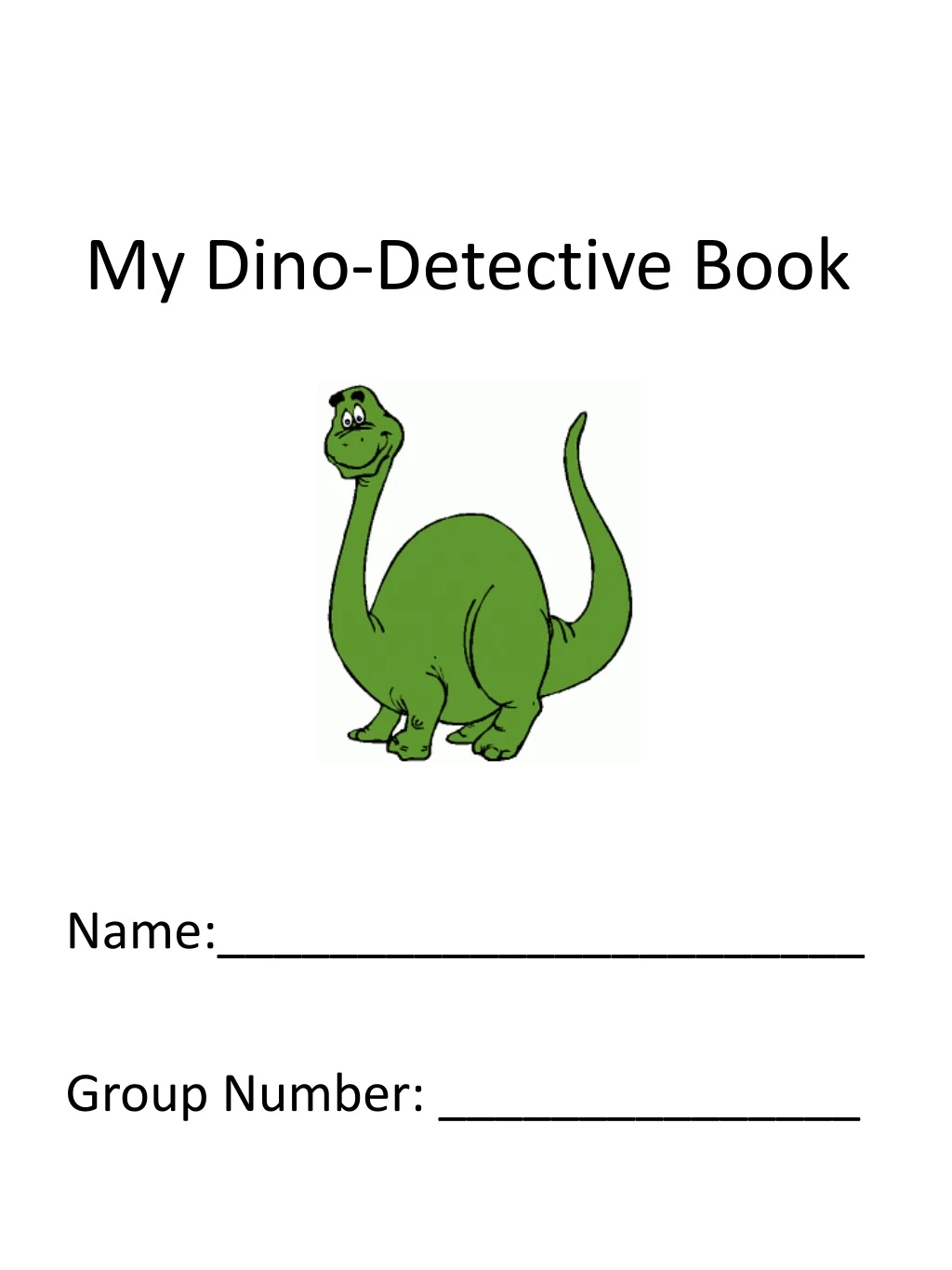 my dino detective book