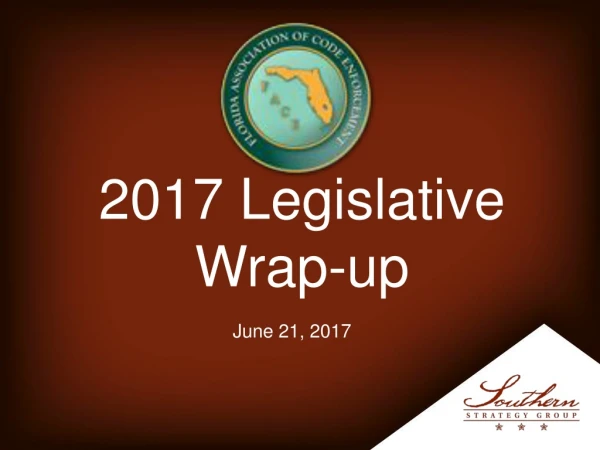 2017 Legislative Wrap-up