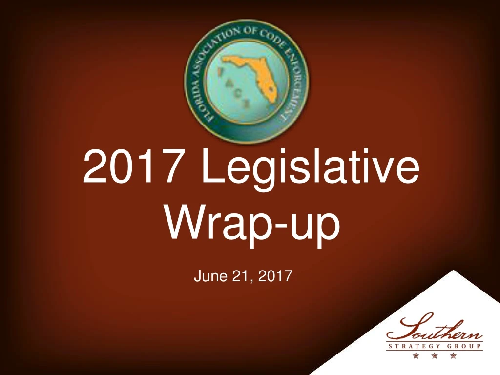 2017 legislative wrap up