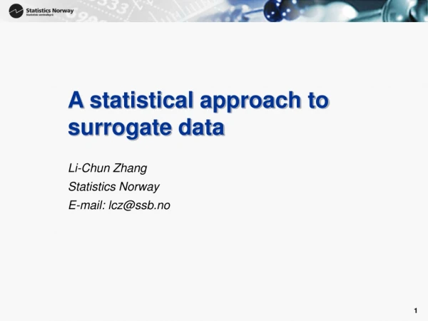 A statistical approach to surrogate data