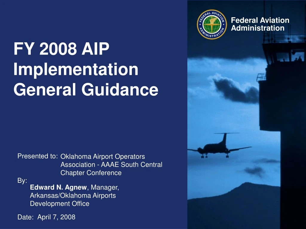 fy 2008 aip implementation general guidance