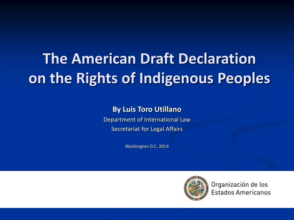 the american draft declaration on the rights of indigenous peoples