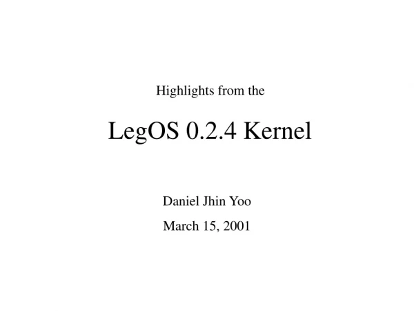LegOS 0.2.4 Kernel