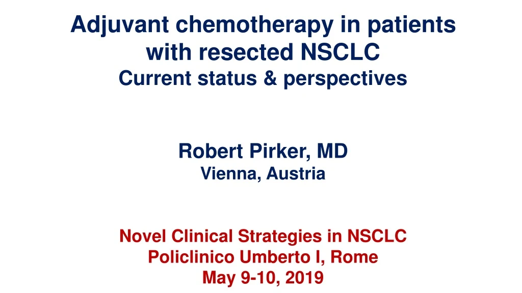 adjuvant chemotherapy in patients with resected