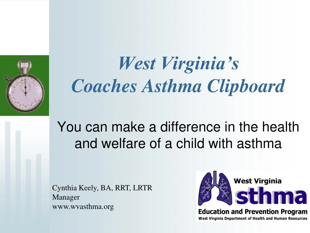 west virginia s coaches asthma clipboard