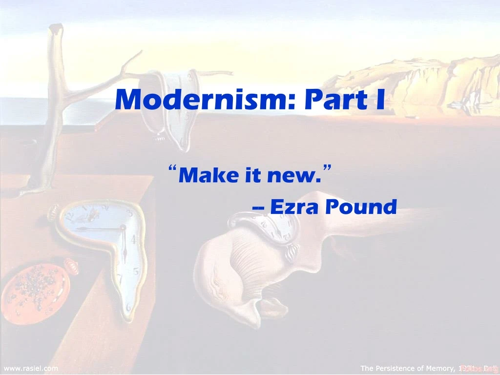 modernism part i