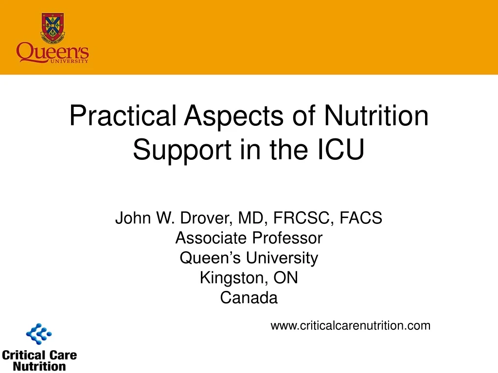 practical aspects of nutrition support in the icu