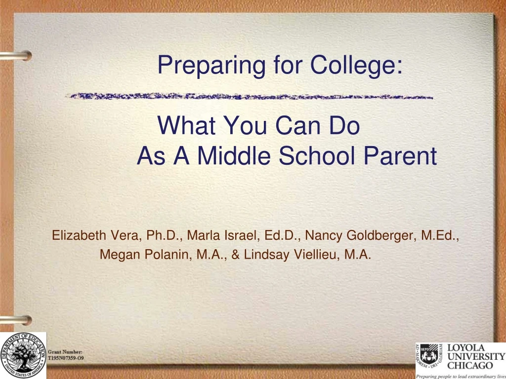 preparing for college what you can do as a middle school parent