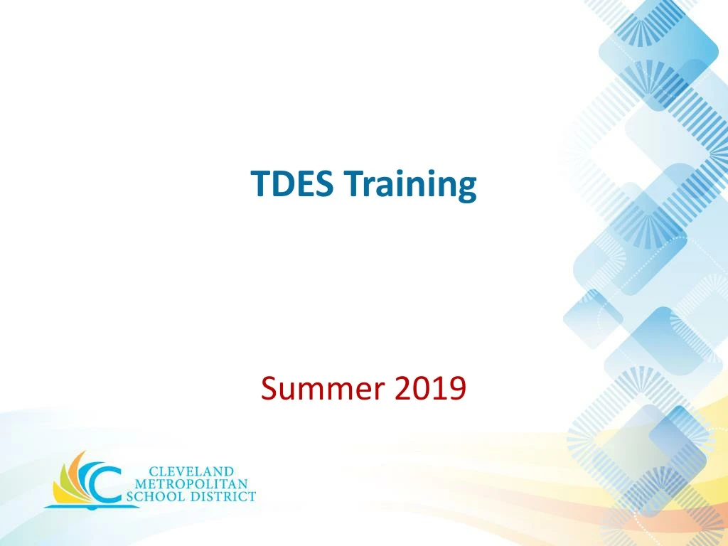 tdes training