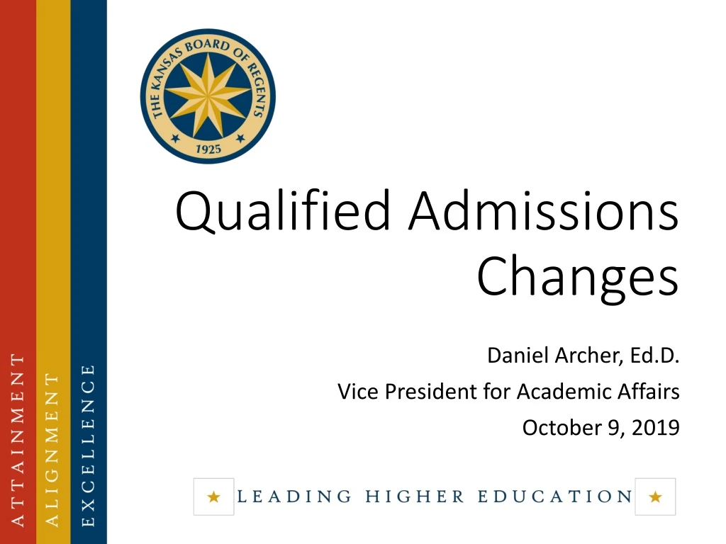 qualified admissions changes