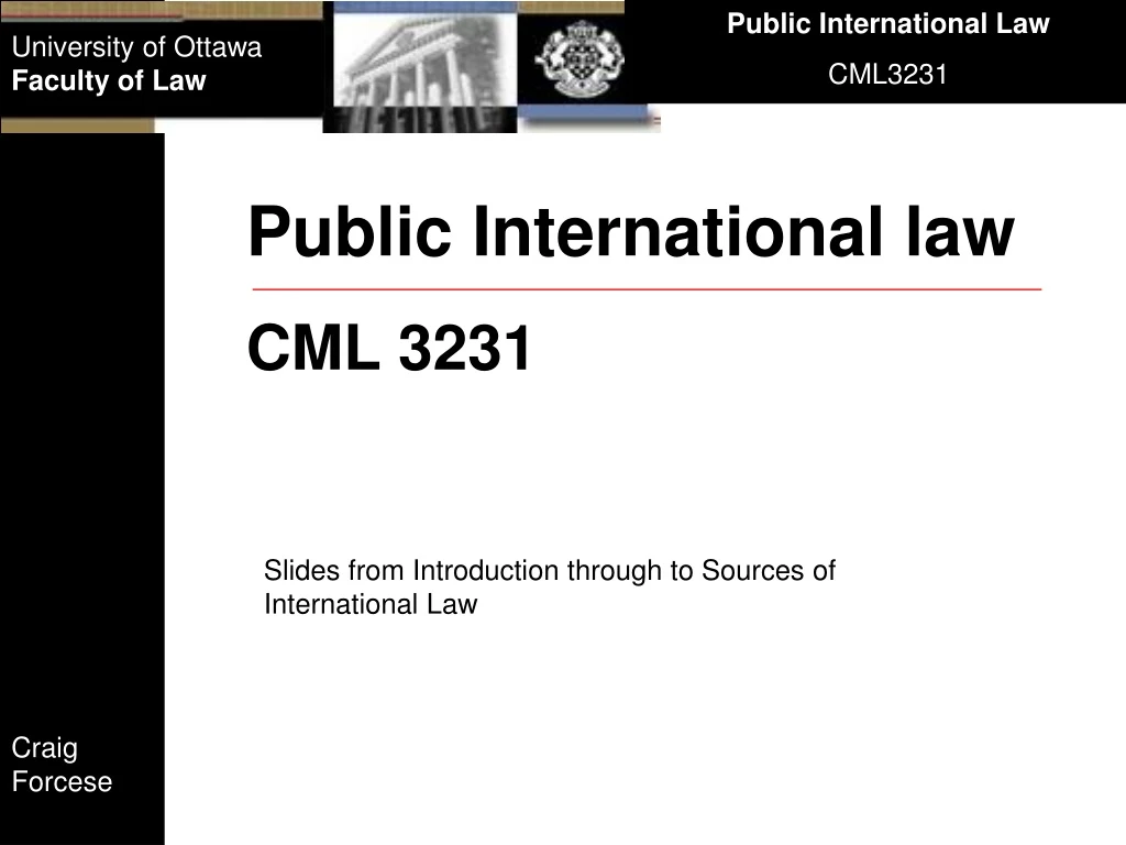 public international law cml3231