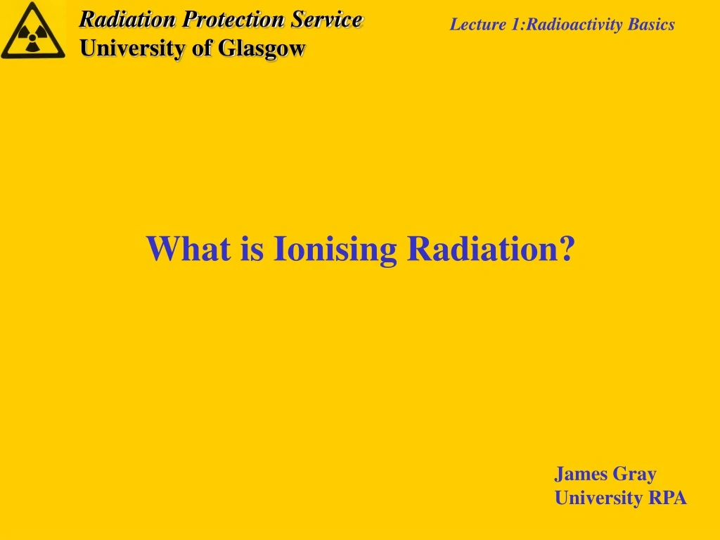 what is ionising radiation