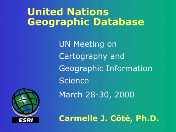 United Nations  Geographic Database