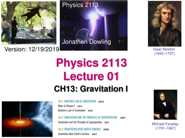 Physics 2113  Lecture 01