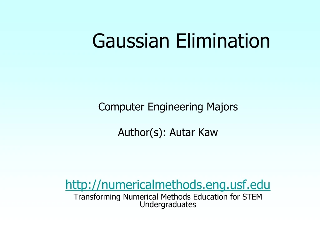 gaussian elimination