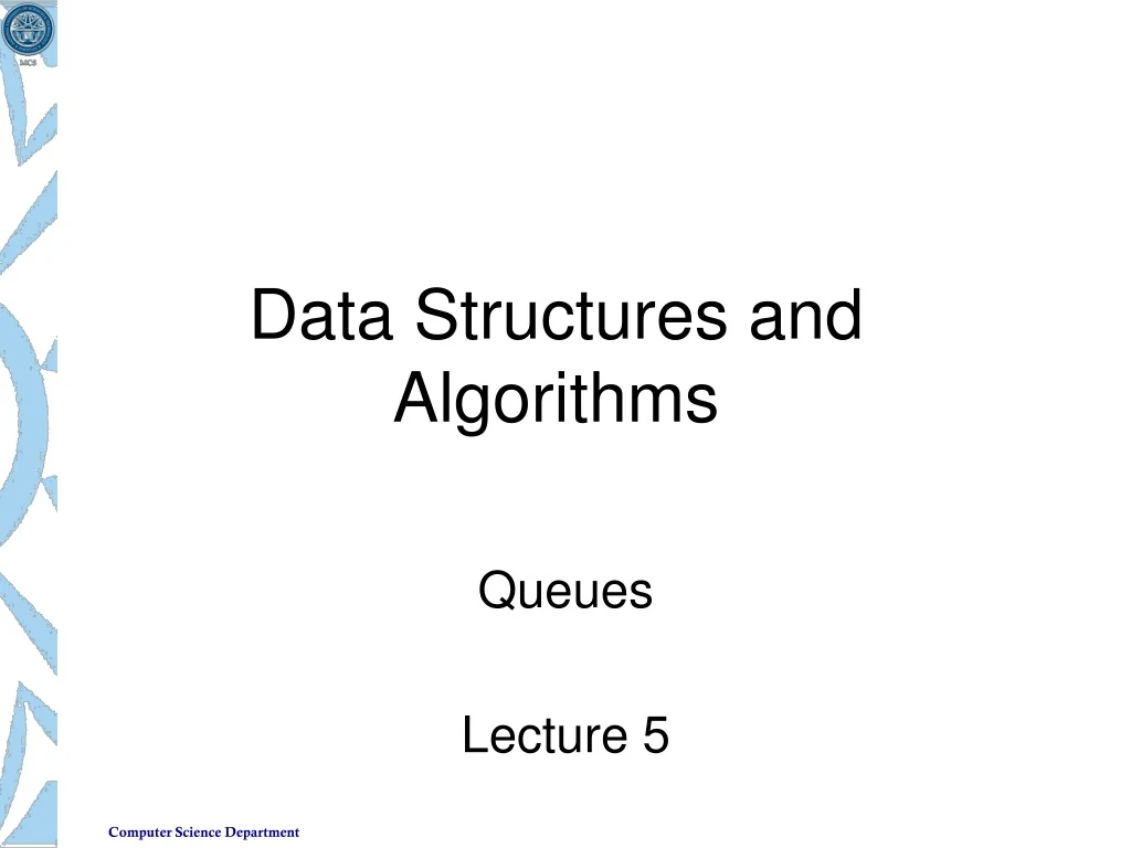 data structures and algorithms