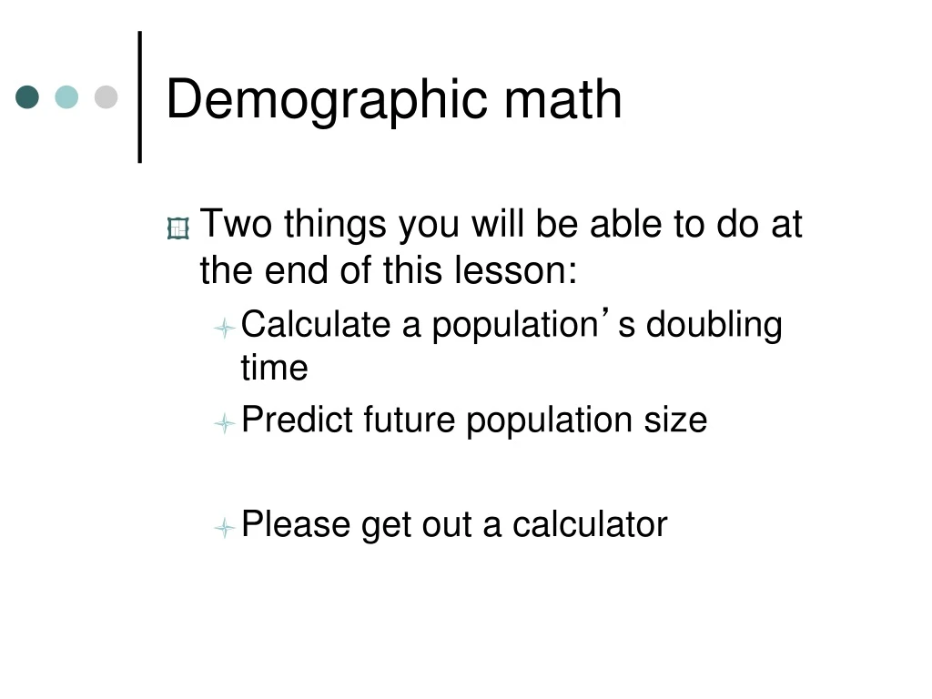 demographic math