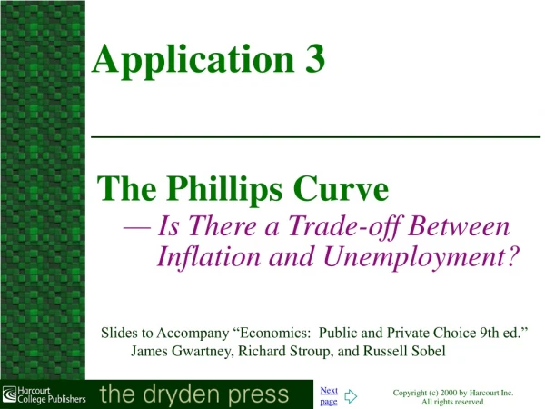 The Phillips Curve — Is There a Trade-off Between          Inflation and Unemployment?