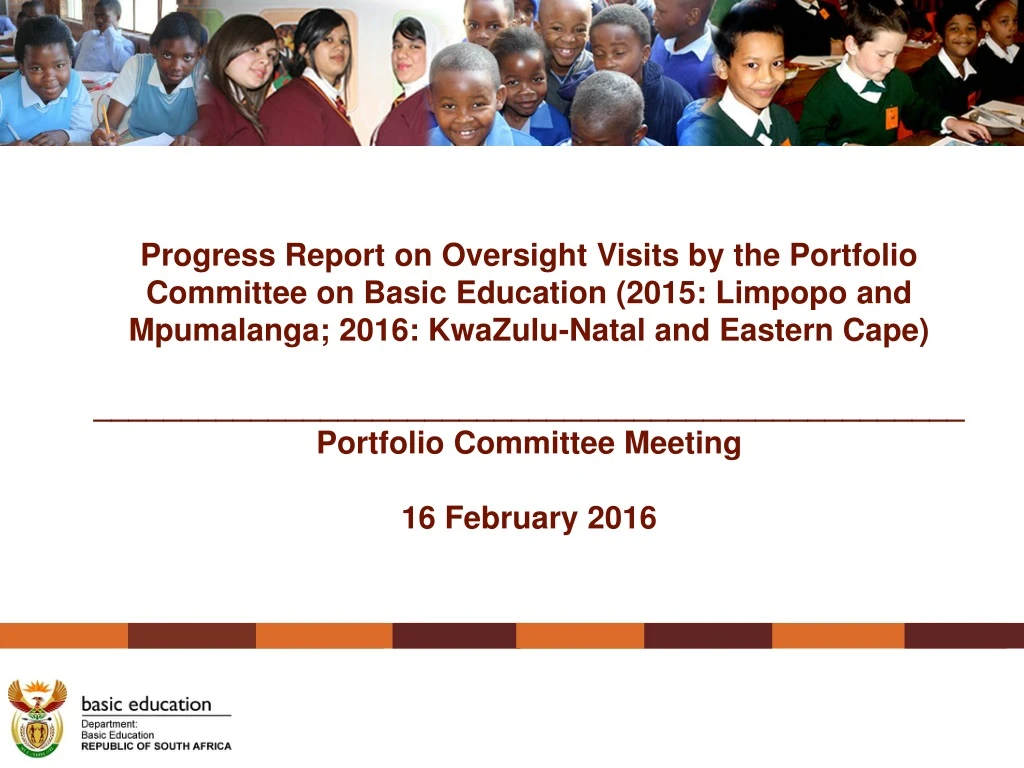 progress report on oversight visits