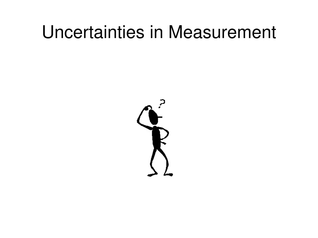 uncertainties in measurement