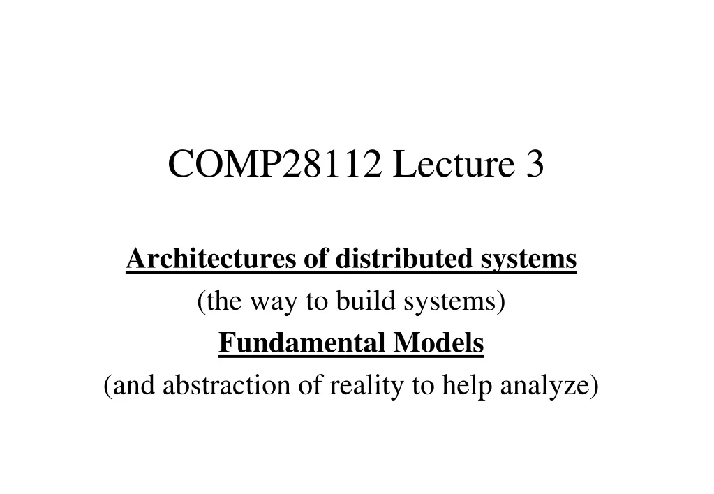 comp28112 lecture 3