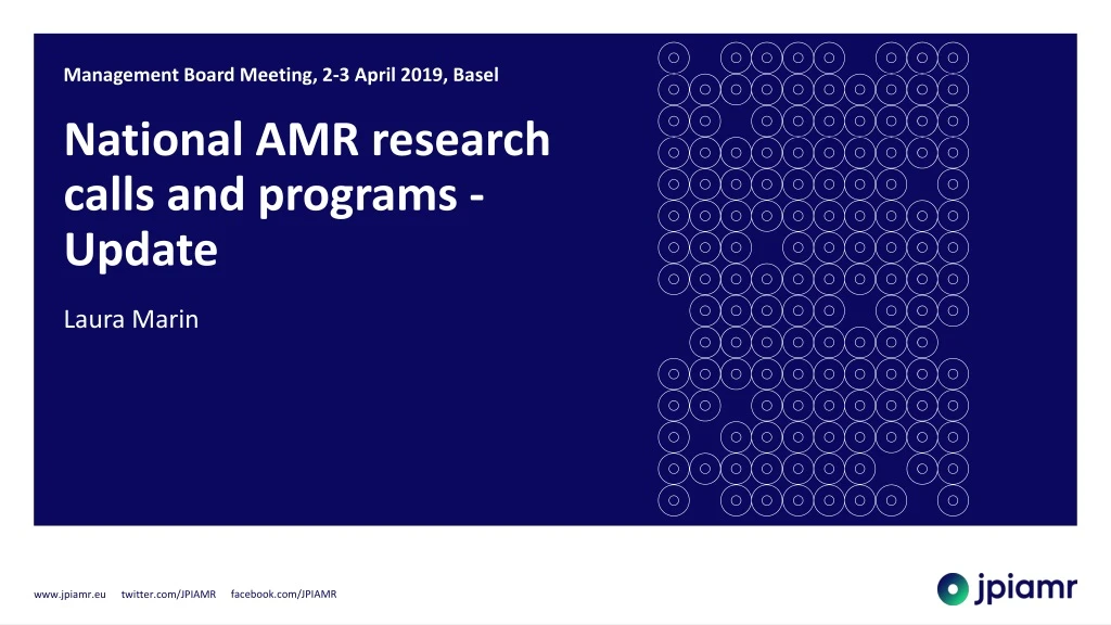 national amr research calls and programs update
