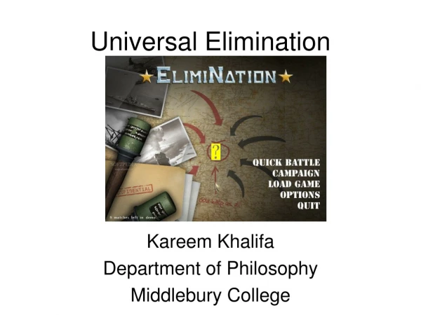 Universal Elimination