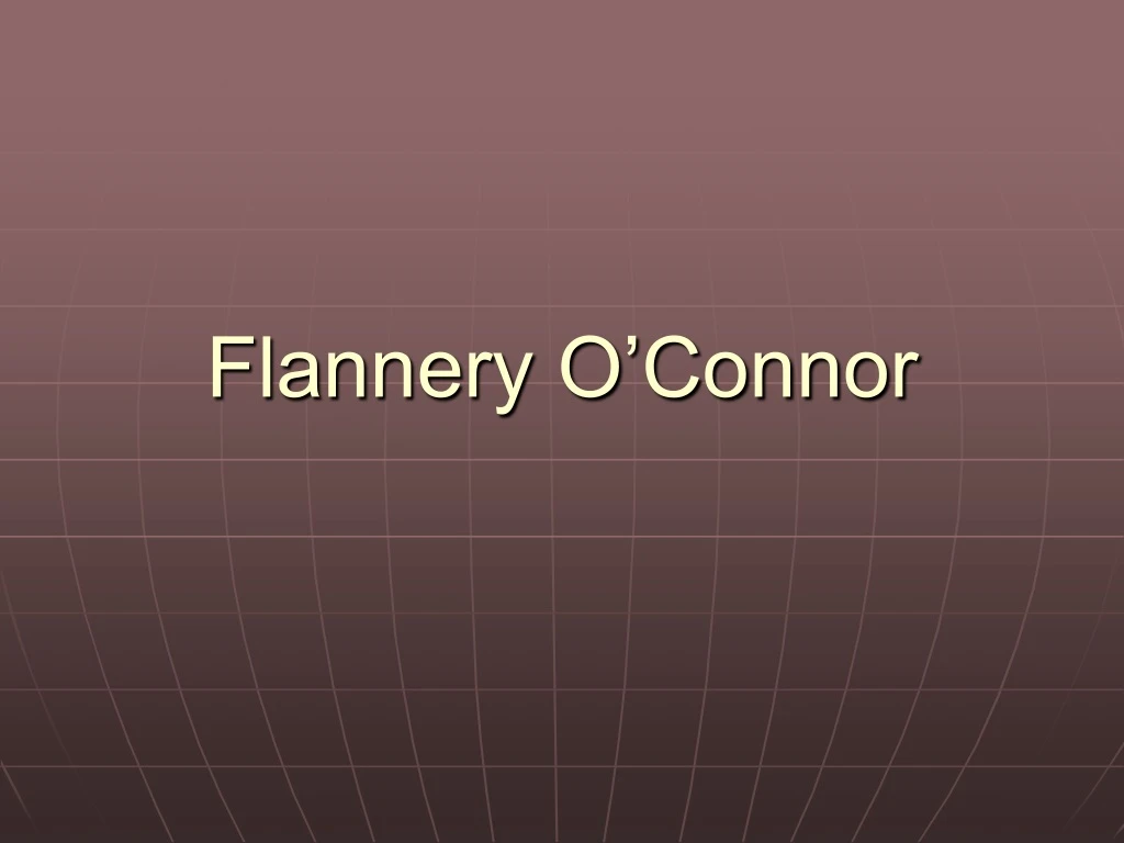 flannery o connor