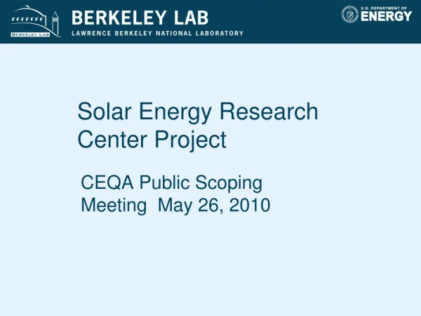 Solar Energy Research Center Project