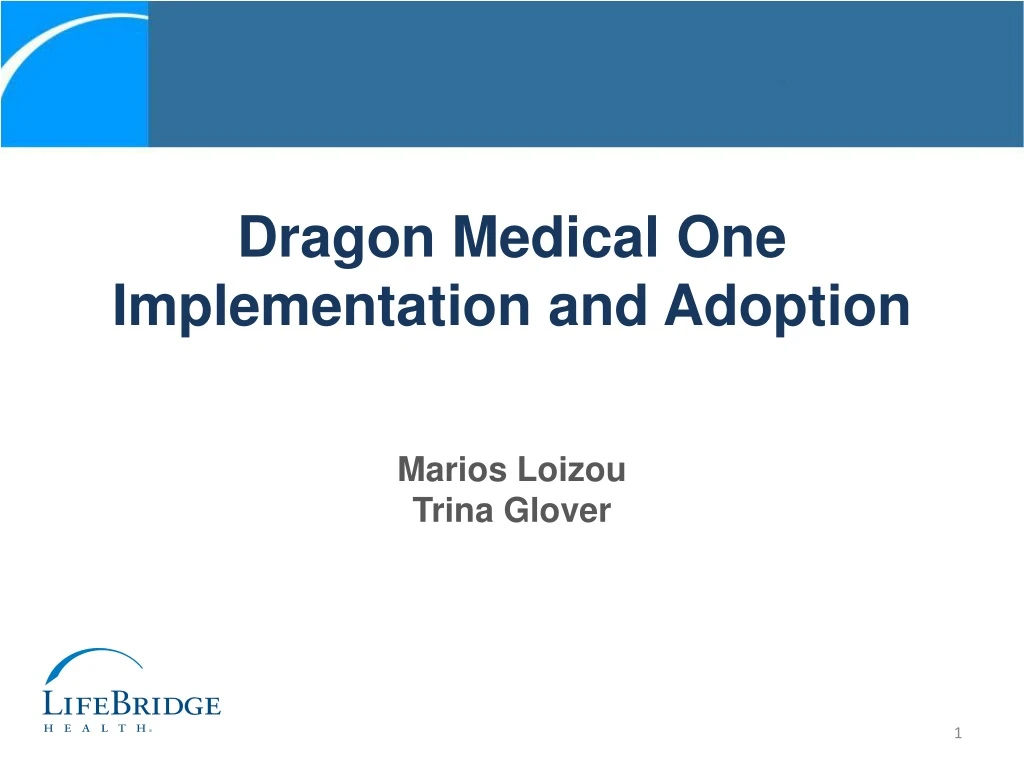 dragon medical one implementation and adoption