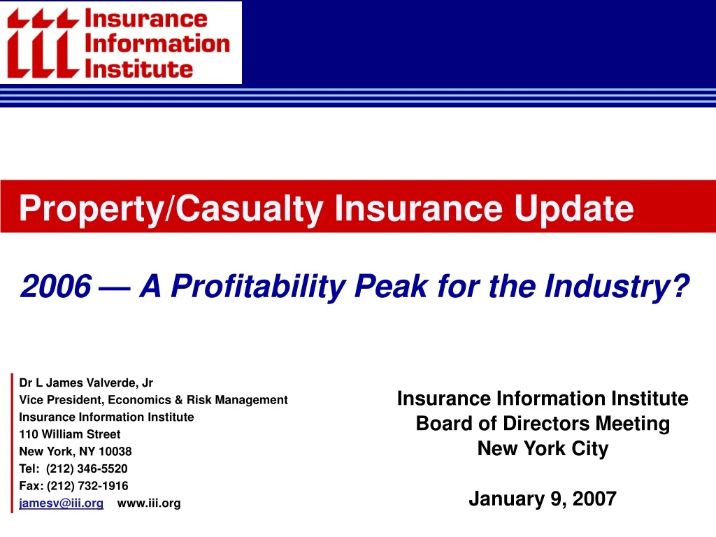 property casualty insurance update