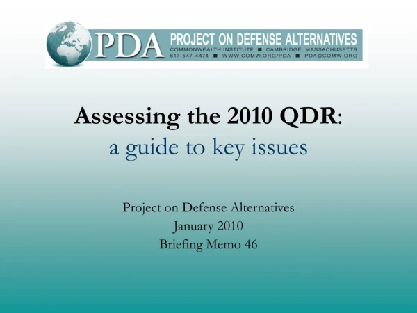 Assessing the 2010 QDR :  a guide to key issues