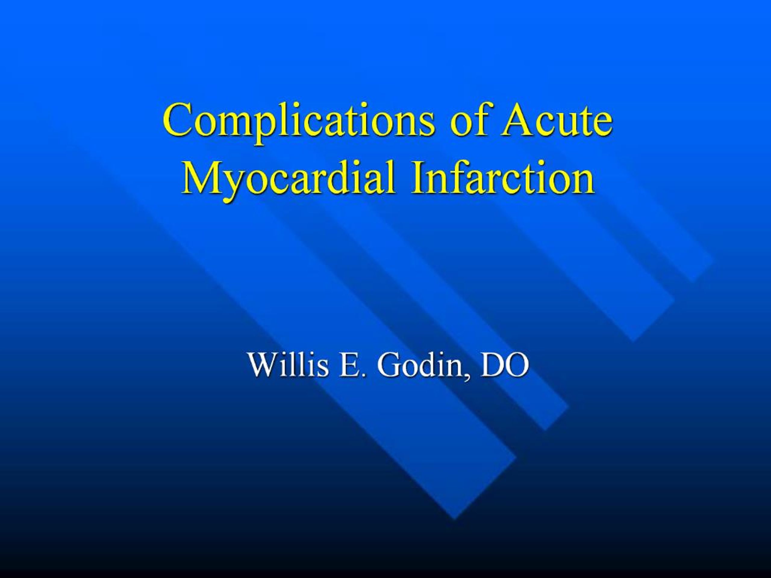PPT - Complications of Acute Myocardial Infarction PowerPoint ...