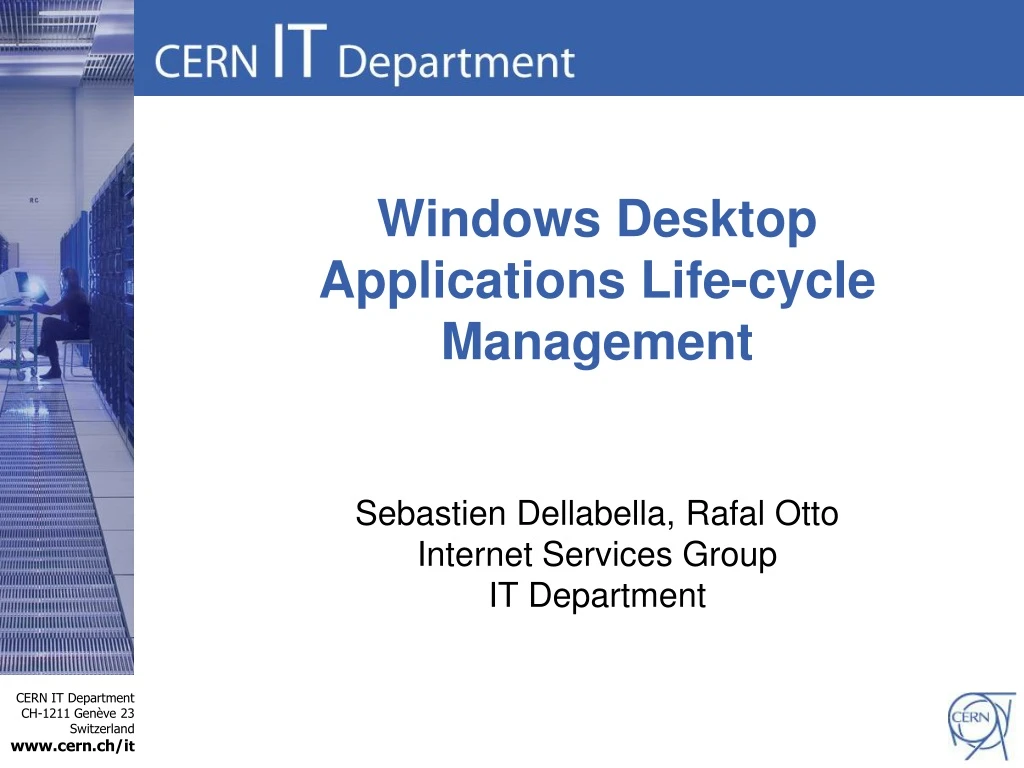 windows desktop applications life cycle management