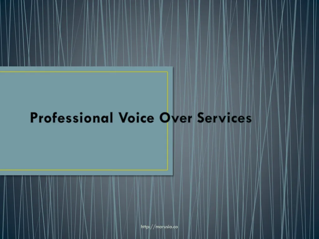professional voice over services