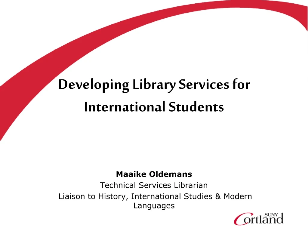 developing library services for international students