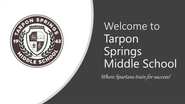 Welcome to Tarpon Springs Middle School