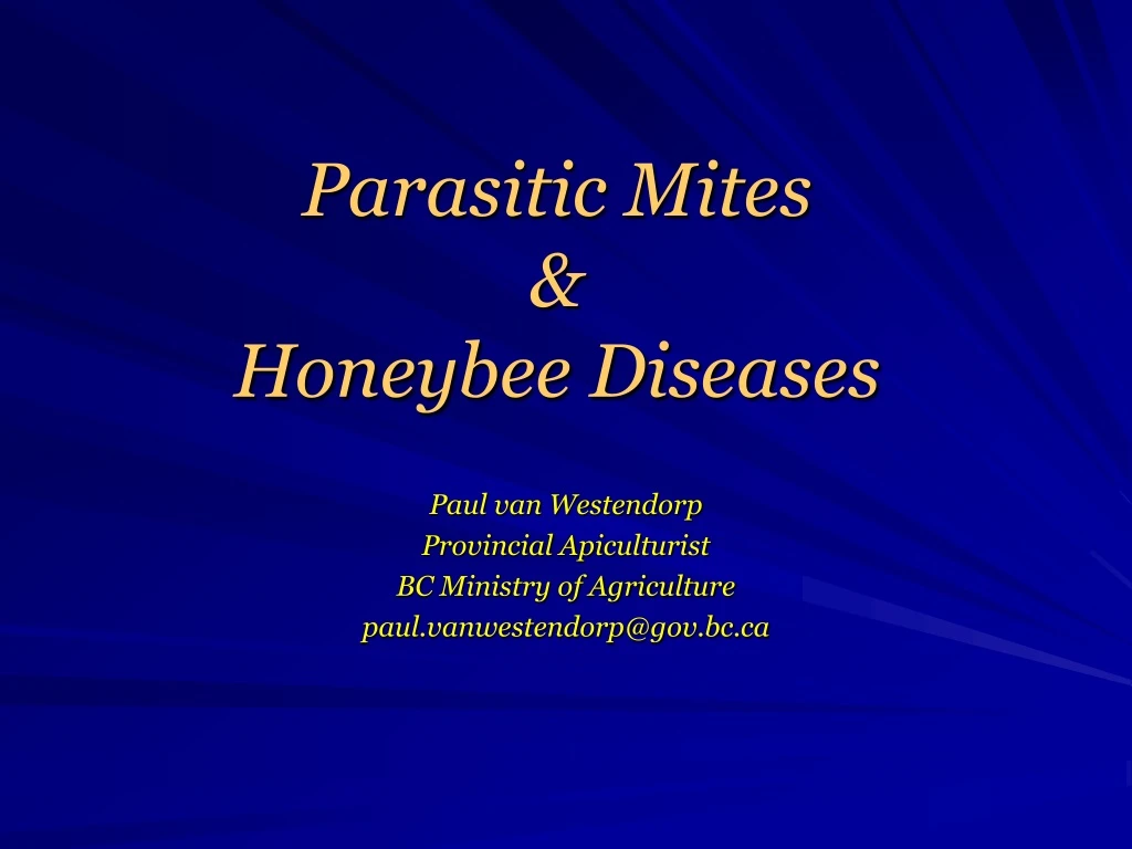 parasitic mites honeybee diseases