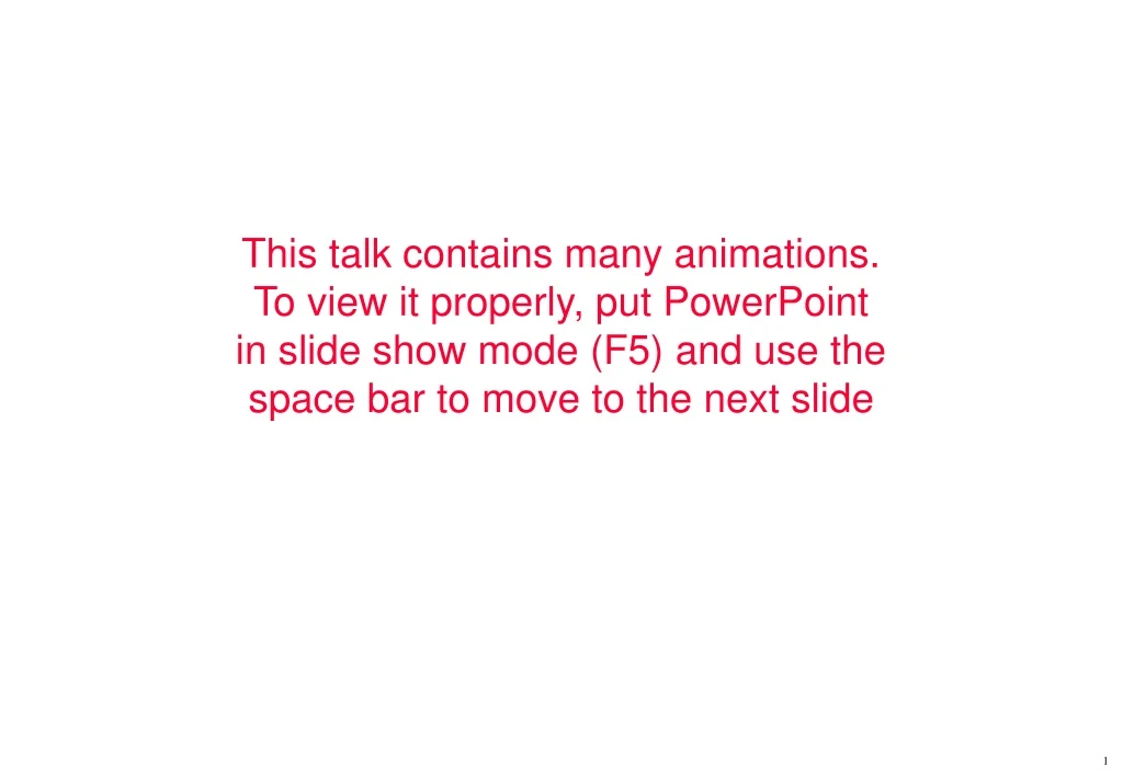 this talk contains many animations to view