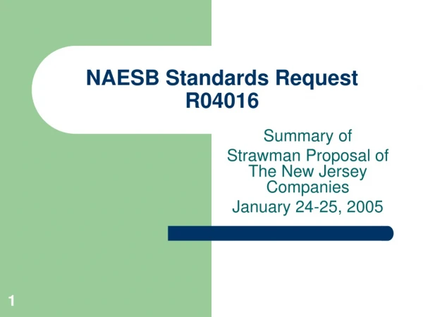 NAESB Standards Request R04016