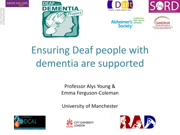 Ensuring Deaf people with dementia are supported