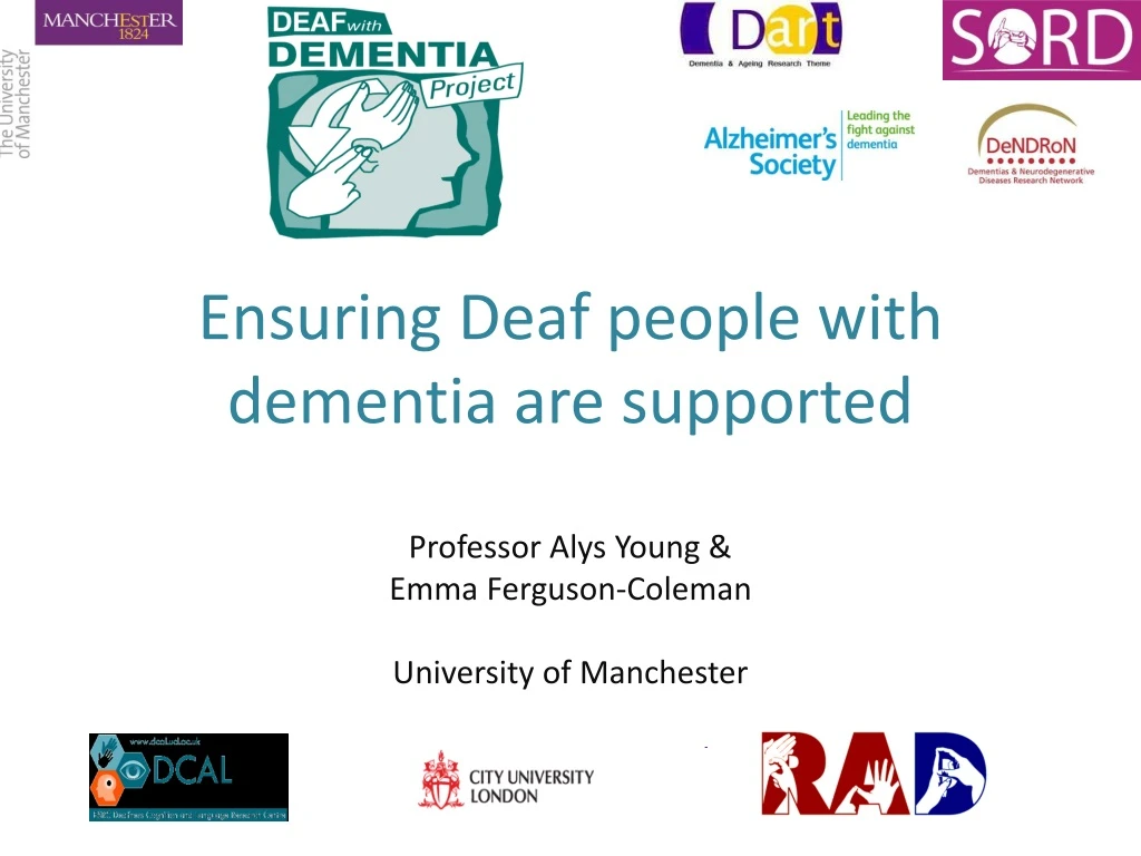 ensuring deaf people with dementia are supported