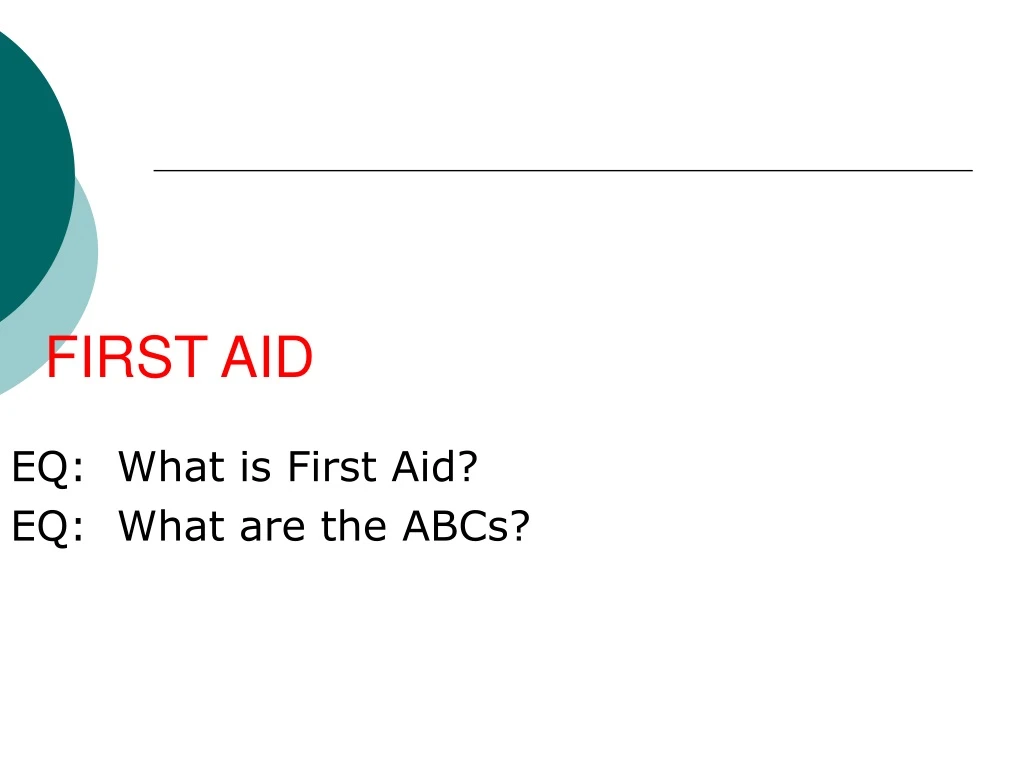 first aid